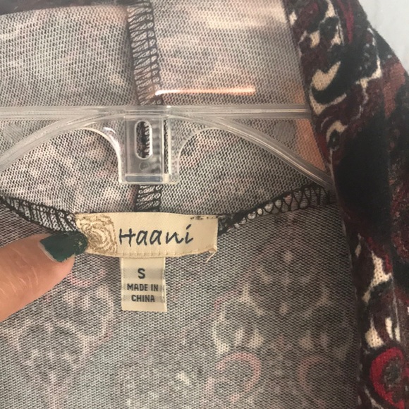 Haani Long sleeves Midi black with paisley prints dress size S - Picture 7 of 10